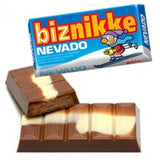 Biznikke Chocolate Nevado Mixed Milk Chocolate & White Chocolate Filled With Biscuit, 28g